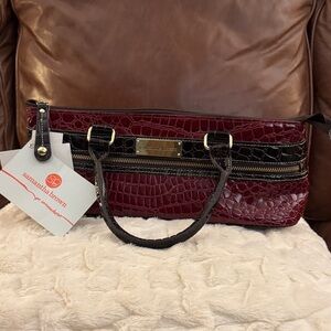 Samantha Brown Wine/Lunch purse Burgundy and Brown